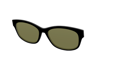 The Black with Green Racquet Sport Lens - Angle Top Thumbnail - Pair Eyewear