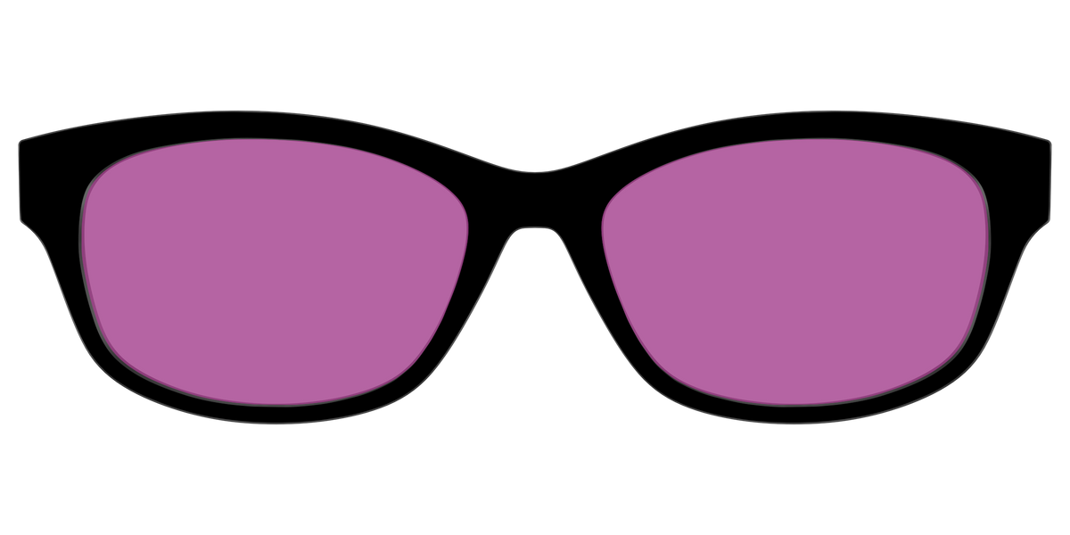 The Black with Violet Golf lens - Front Top Image - Pair Eyewear