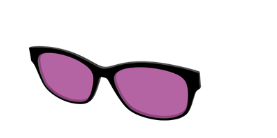 The Black with Violet Golf lens - Angle Top Thumbnail - Pair Eyewear