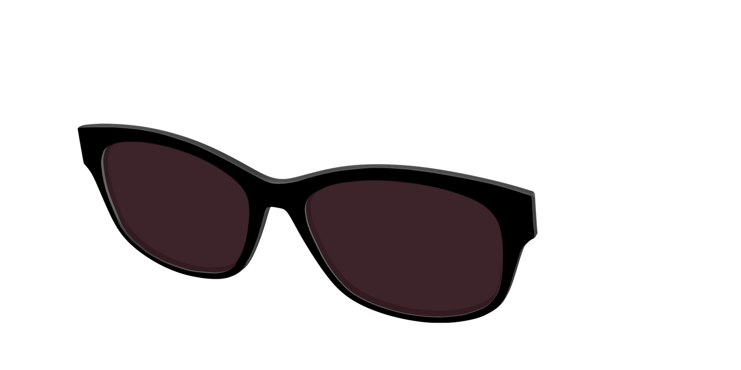 The Black with Water Lens - Angle Top Image - Pair Eyewear