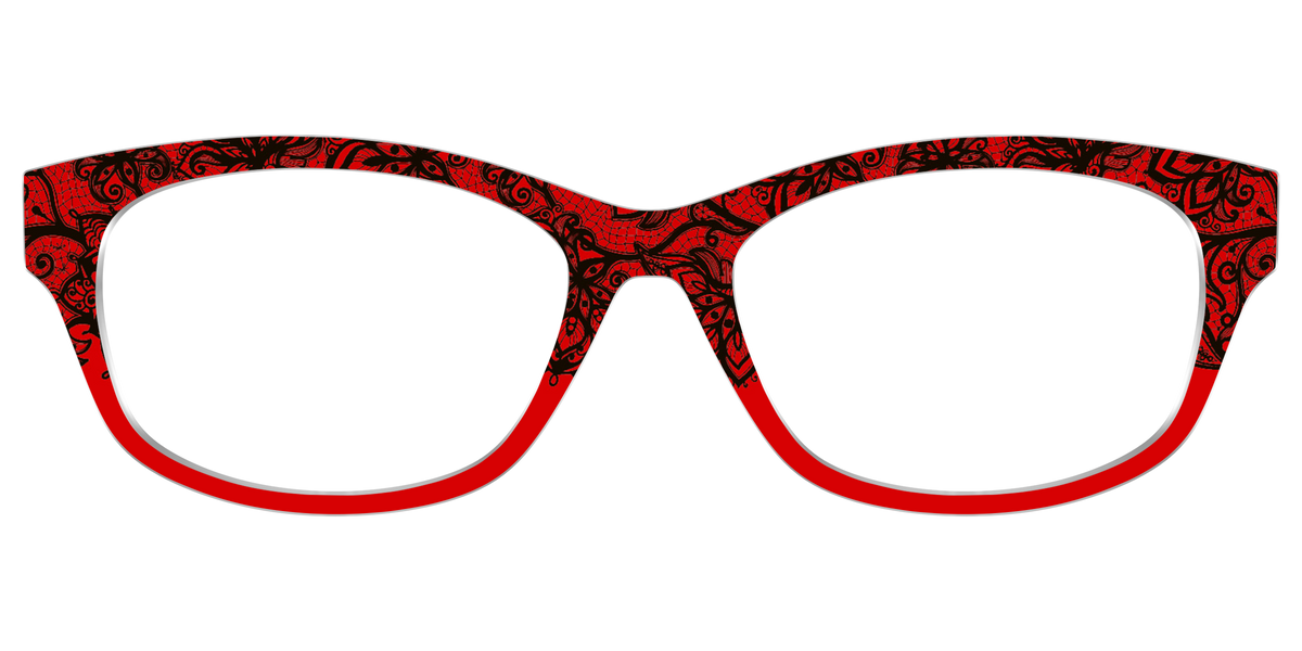 The Blood Red Lace Split - Front Top Image - Pair Eyewear