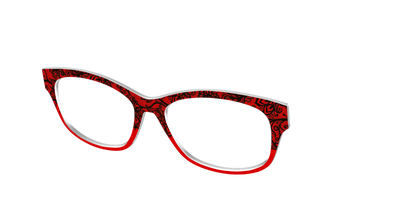 The Blood Red Lace Split - Angle Top Thumbnail - Pair Eyewear