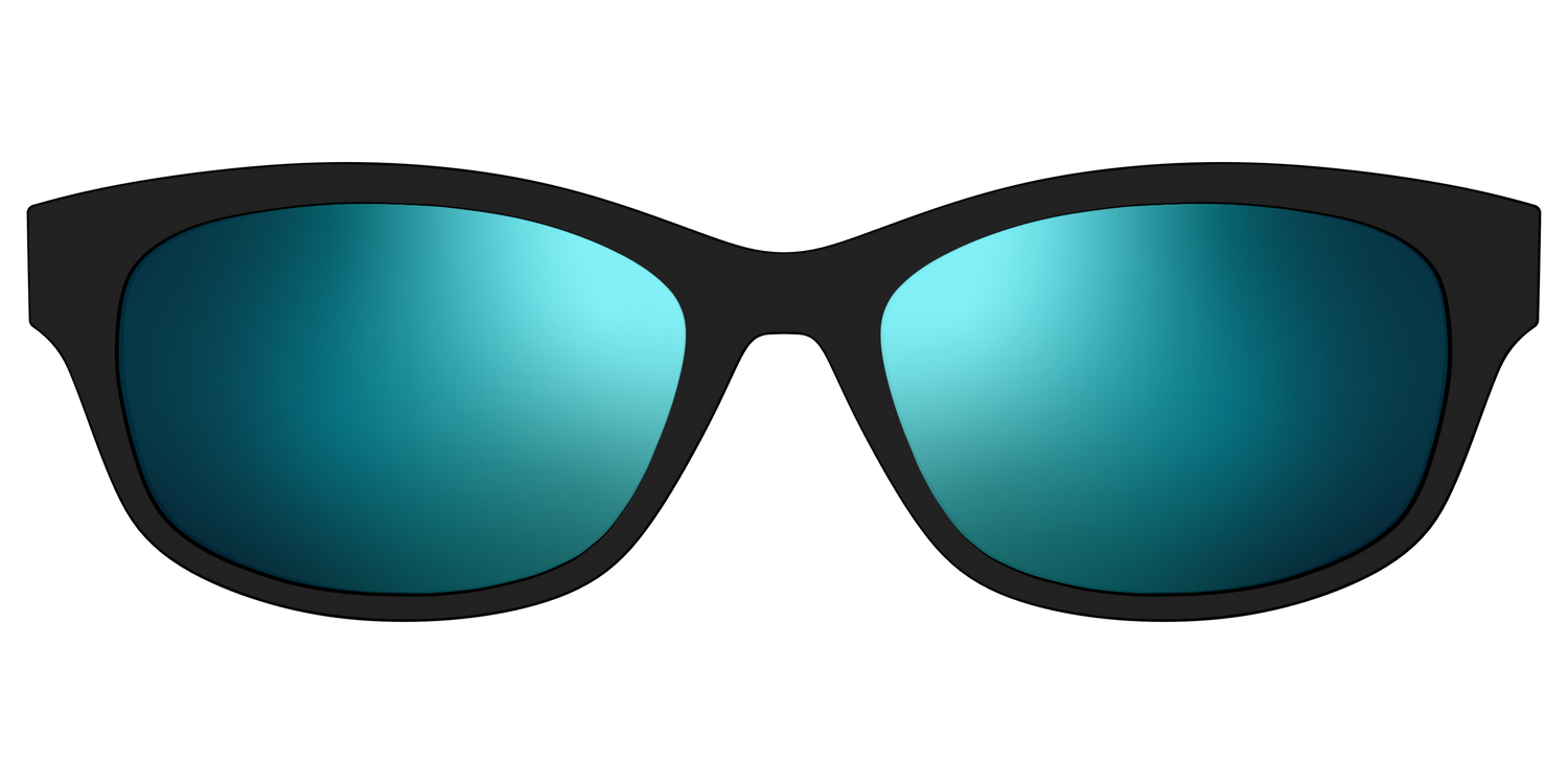The Polarized Blue Reflective Sun Top - Front Top Image - Pair Eyewear
