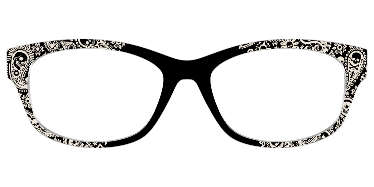 The Bone White Paisley - Front Top Image - Pair Eyewear