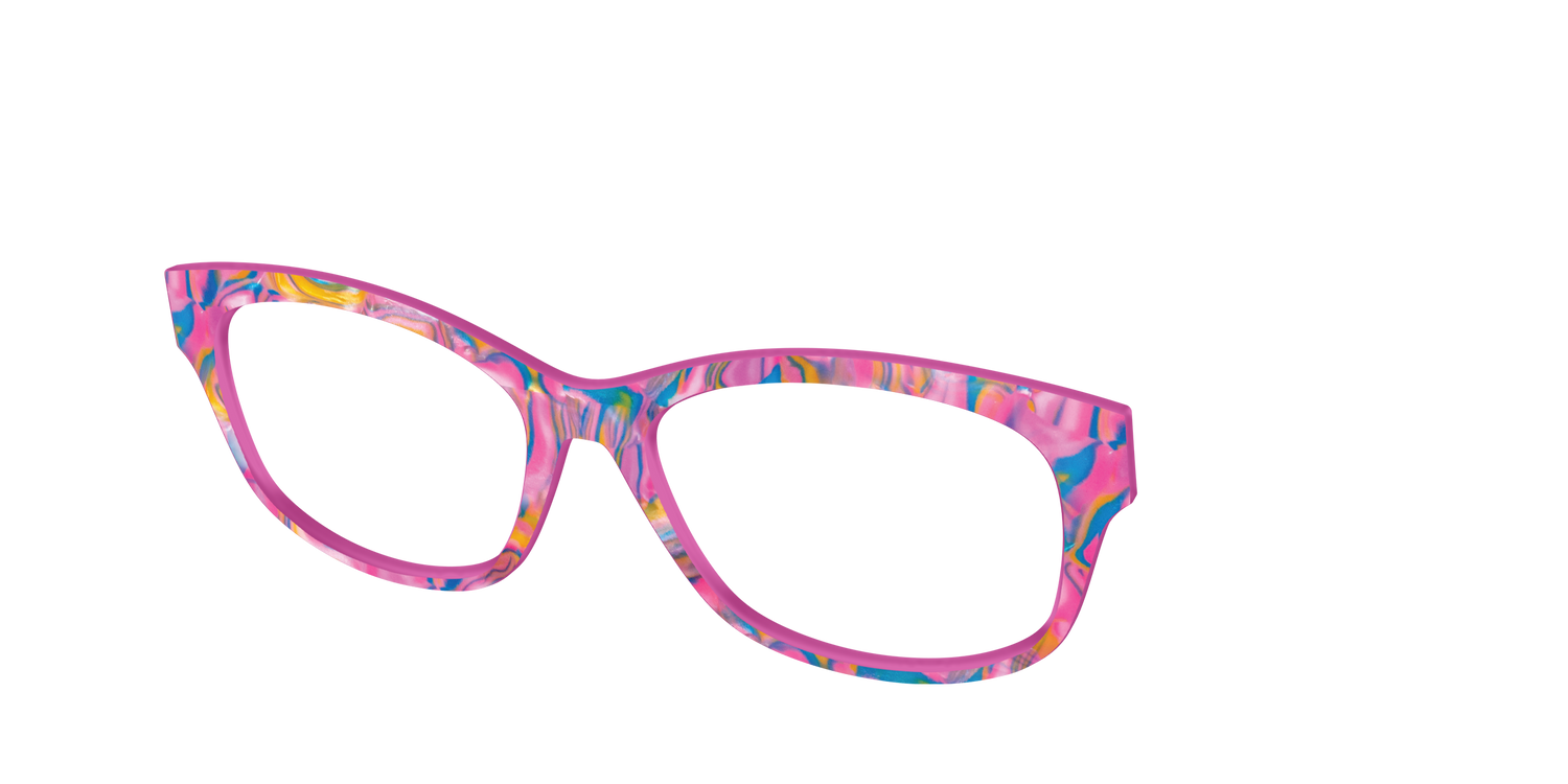 The Bubble Gum Pearl Marble - Angle Top Image - Pair Eyewear