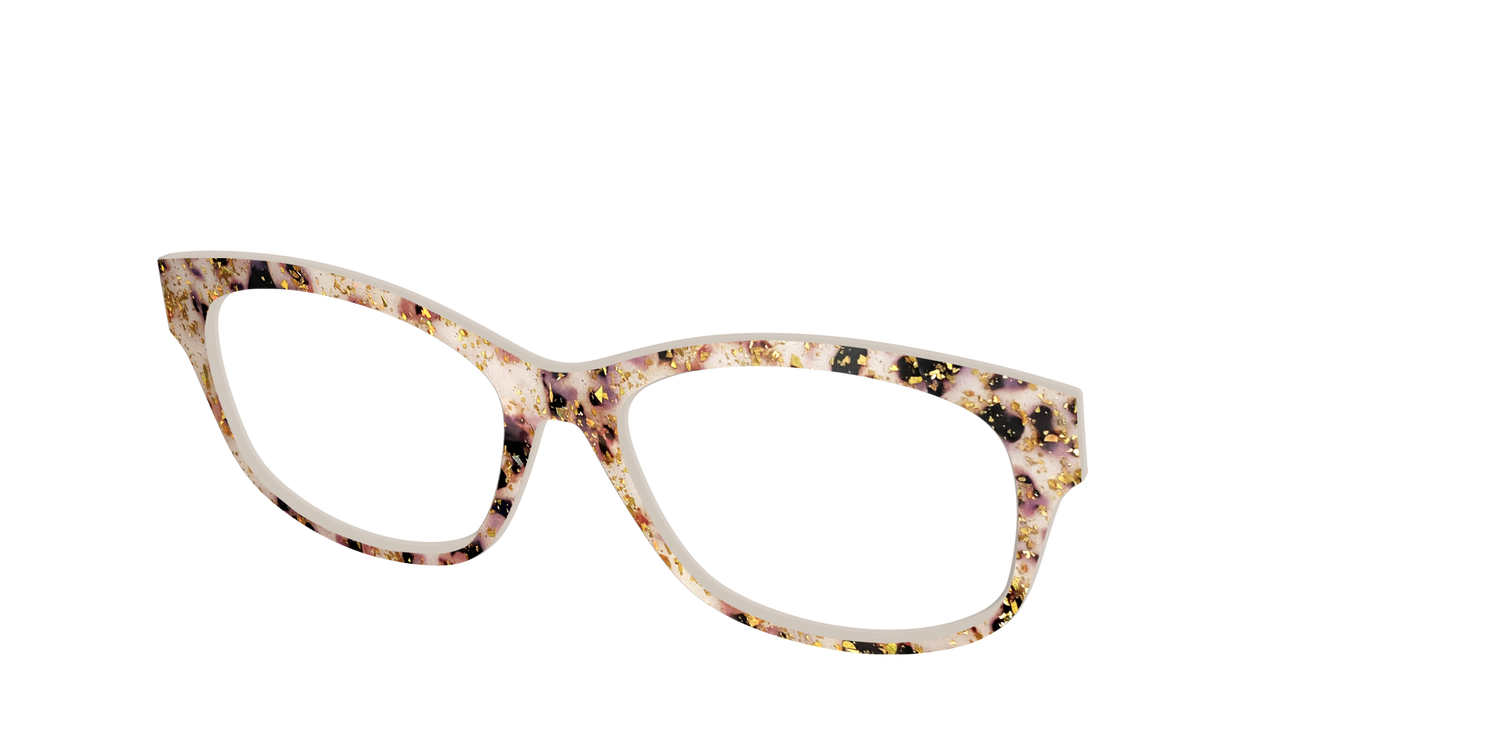 The Buttercream Tortoise with Gold Flakes - Angle Top Image - Pair Eyewear