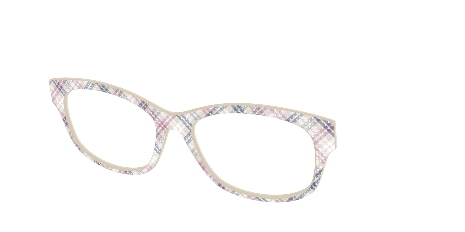 The Chiffon Plaid with Silver Foil Polka Dots - Angle Top Image - Pair Eyewear