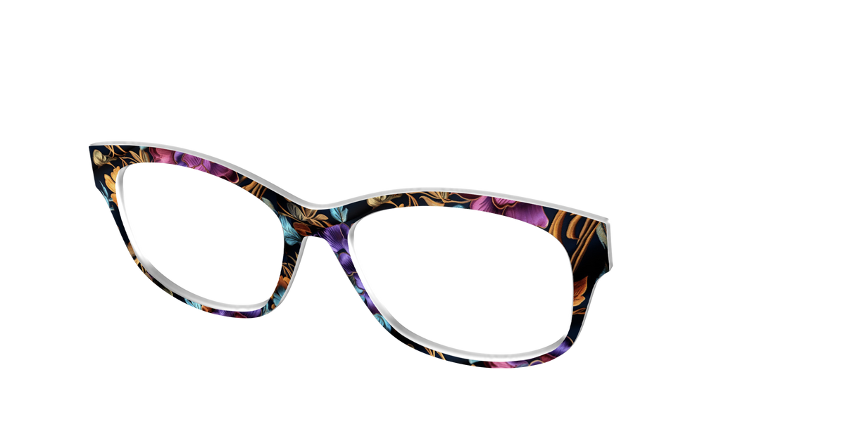 The Crushed Velvet Floral - Angle Top Image - Pair Eyewear
