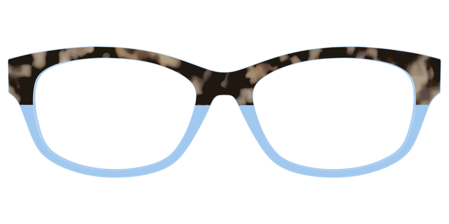 The Denim Tortoise Crystal Split - Front Top Image - Pair Eyewear