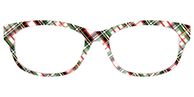 The Evergreen Plaid with Foil Crystal - Front Top Thumbnail - Pair Eyewear