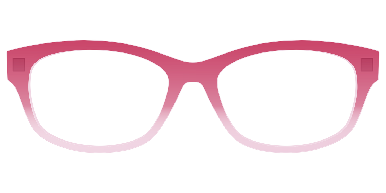 The Flamingo to Blush Gradient Crystal - Front Top Image - Pair Eyewear