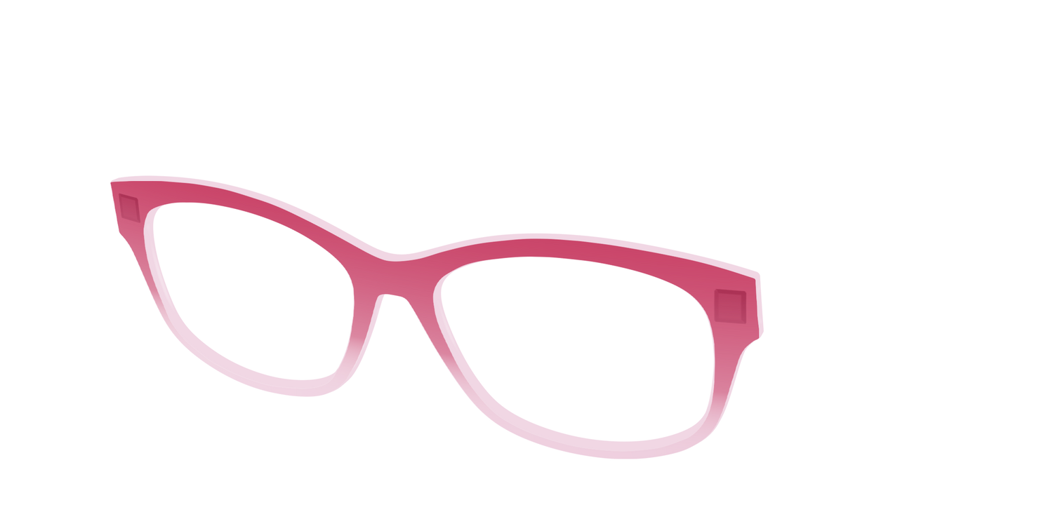 The Flamingo to Blush Gradient Crystal - Angle Top Image - Pair Eyewear