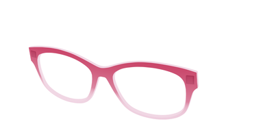 The Flamingo to Blush Gradient Crystal - Angle Top Thumbnail - Pair Eyewear