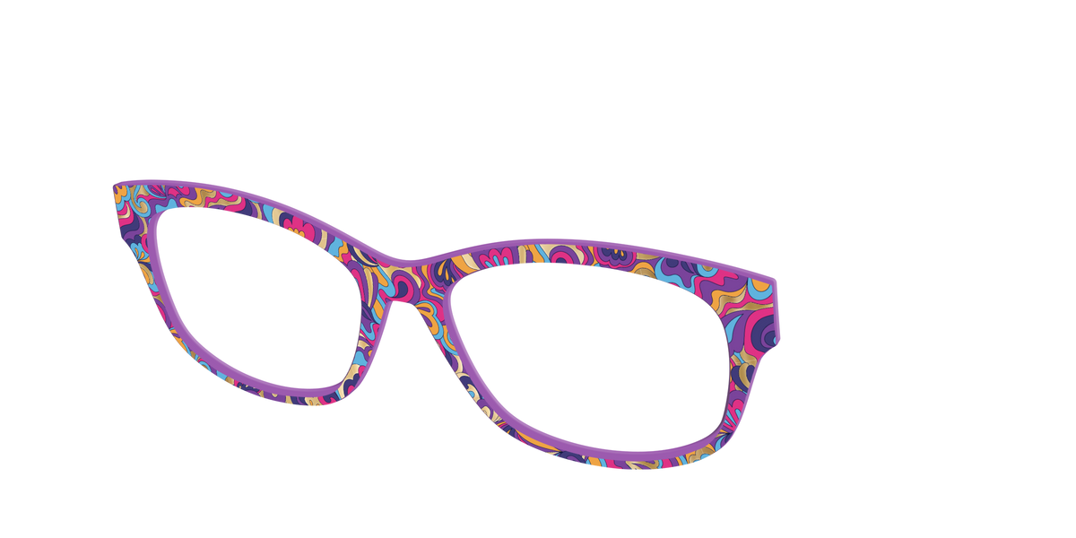 The Flower Power Paisley with Gold Foil - Angle Top Image - Pair Eyewear