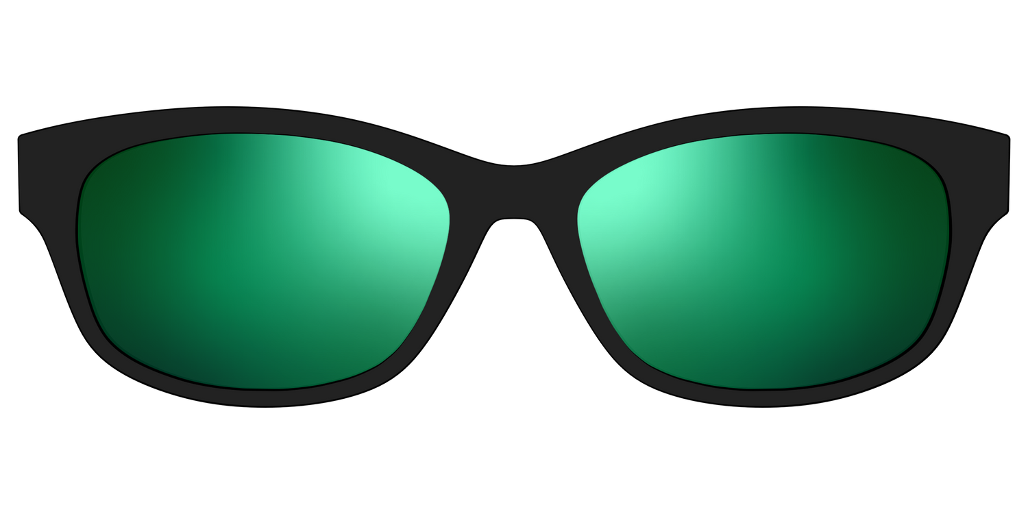 The Polarized Green Reflective Sun Top - Front Top Image - Pair Eyewear