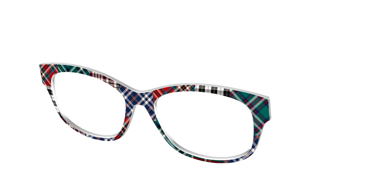 The Grunge Plaid Print Mix - Angle Top Image - Pair Eyewear