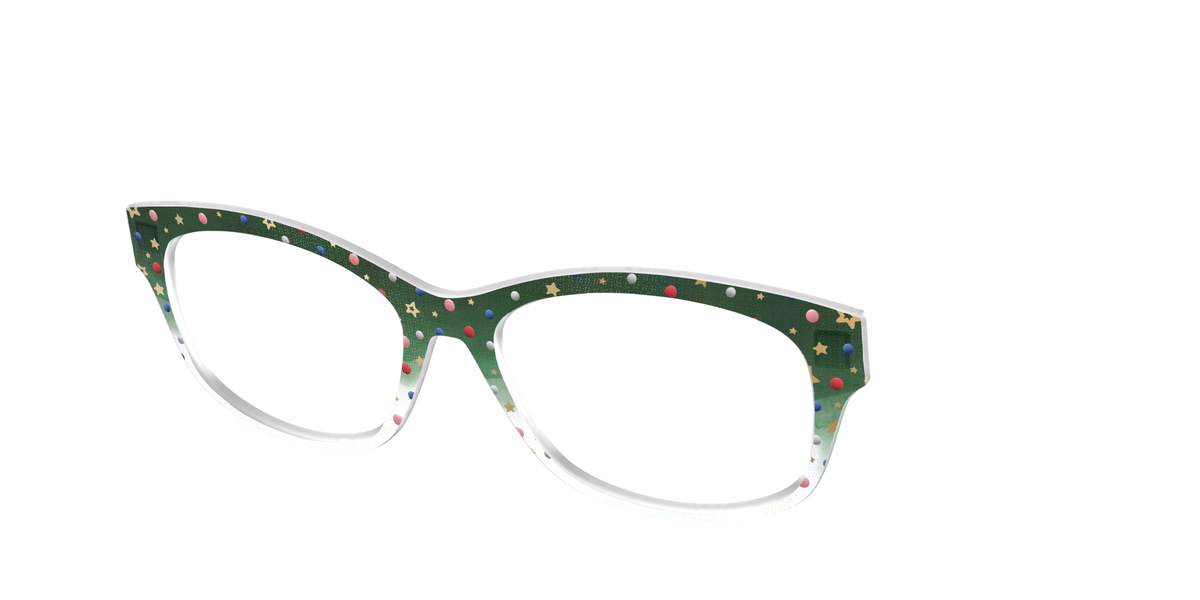 The Holiday Bauble with Foil Crystal - Angle Top Image - Pair Eyewear