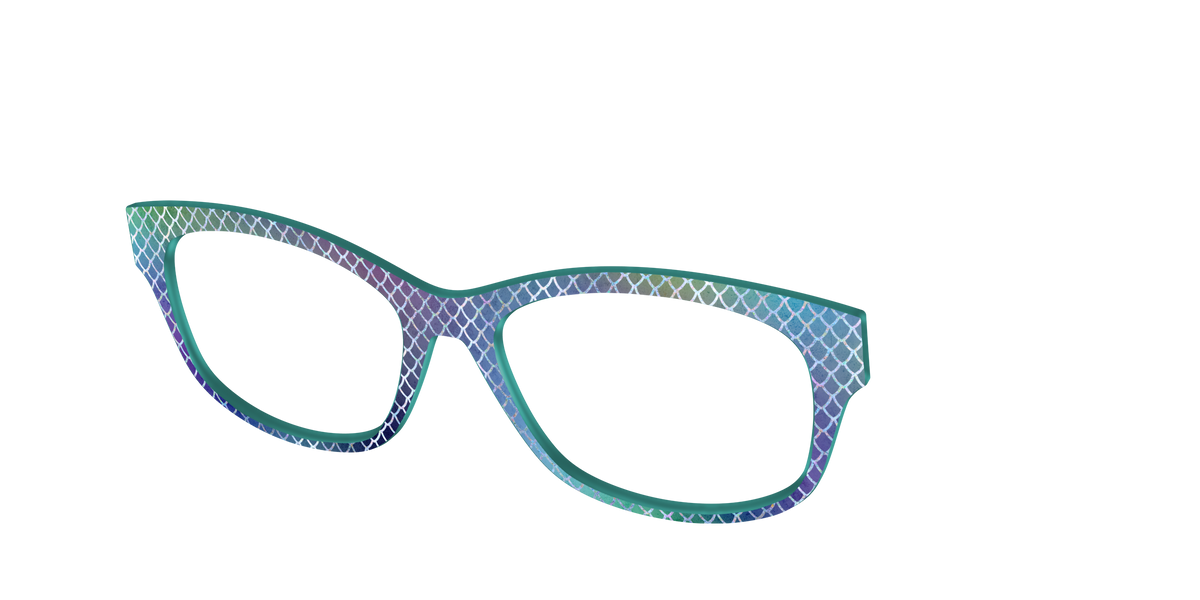 The Holographic Dragon Scales - Angle Top Image - Pair Eyewear