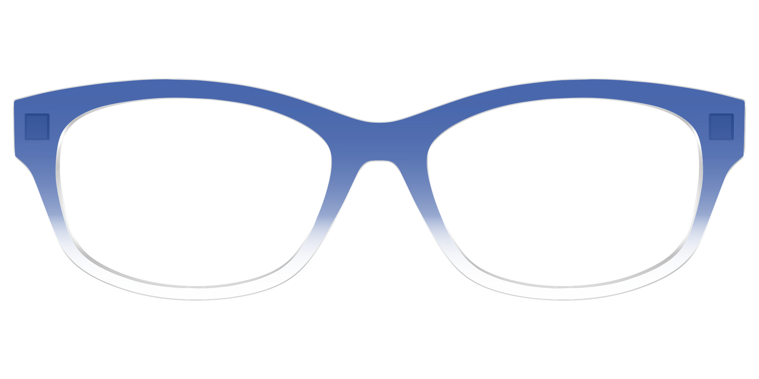 The Indigo Gradient Crystal - Front Top Image - Pair Eyewear