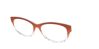The Inferno Orange Gradient Crystal Polka Dots - Angle Top Thumbnail - Pair Eyewear