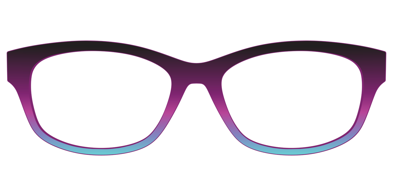 The Licorice to Seafoam Gradient - Front Top Image - Pair Eyewear