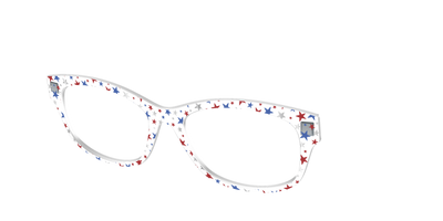 The Multi Stars Crystal with Silver Foil - Angle Top Thumbnail - Pair Eyewear