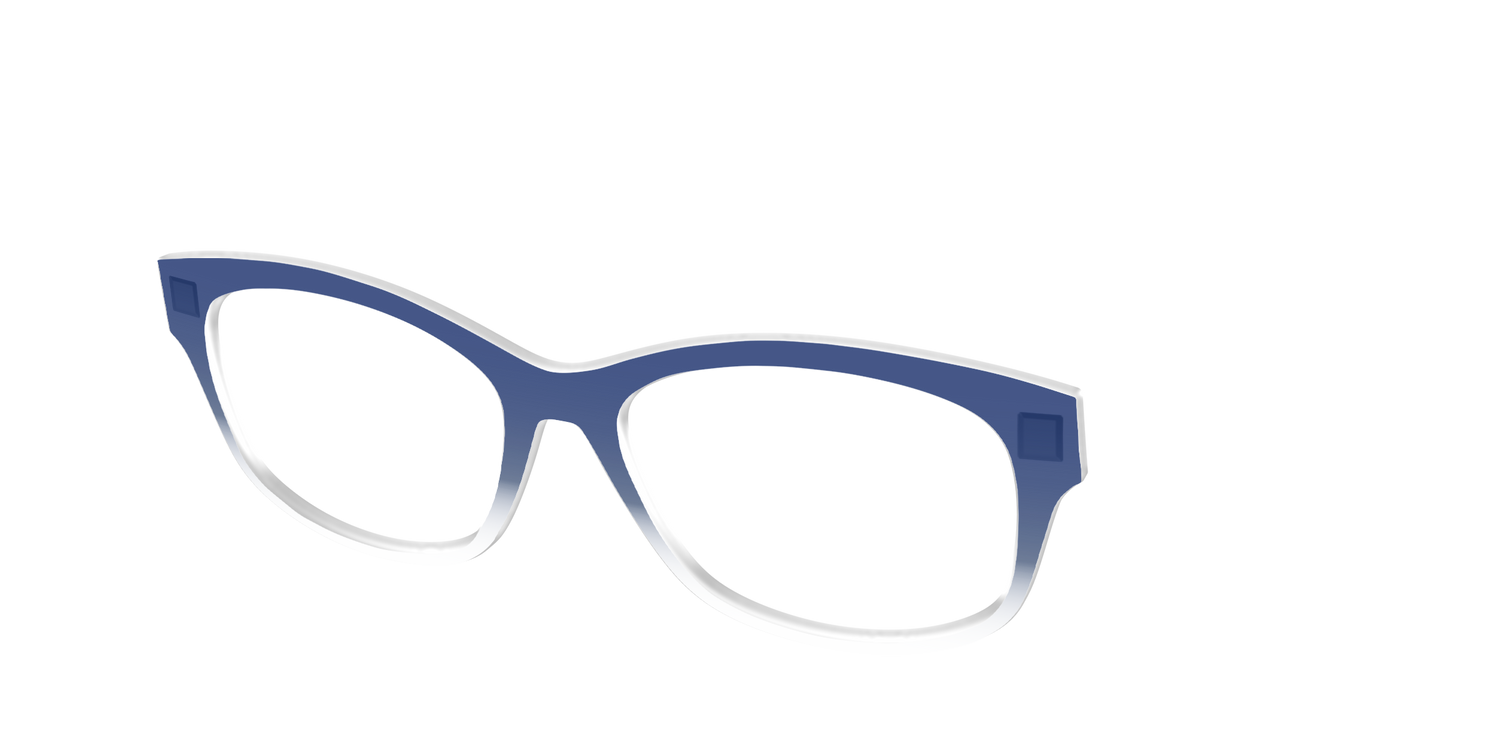 The Navy Gradient Crystal - Angle Top Image - Pair Eyewear