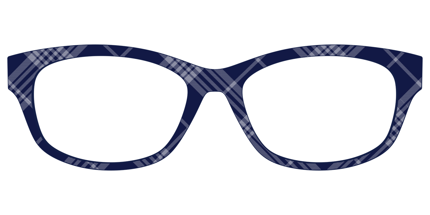 The Navy Twill Plaid - Front Top Image - Pair Eyewear