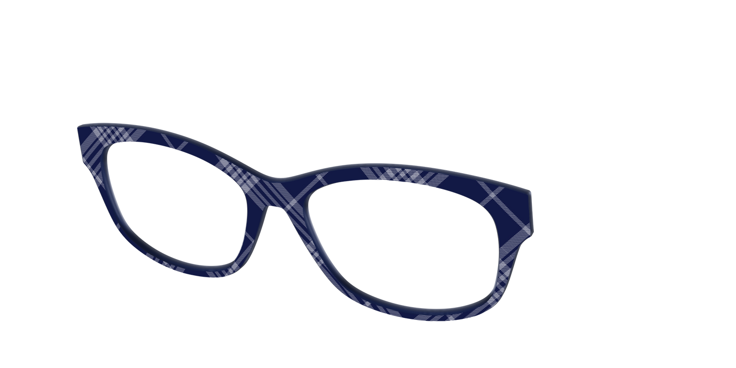 The Navy Twill Plaid - Angle Top Image - Pair Eyewear