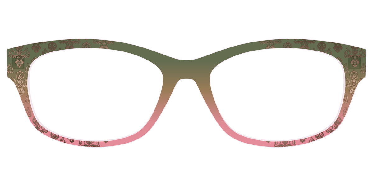 The Olive to Rose Trellis with Champagne Foil - Front Top Image - Pair Eyewear