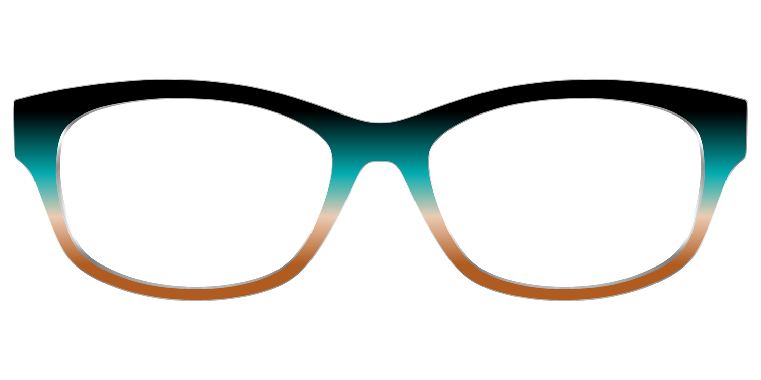 The Onyx to Rust Gradient - Front Top Image - Pair Eyewear
