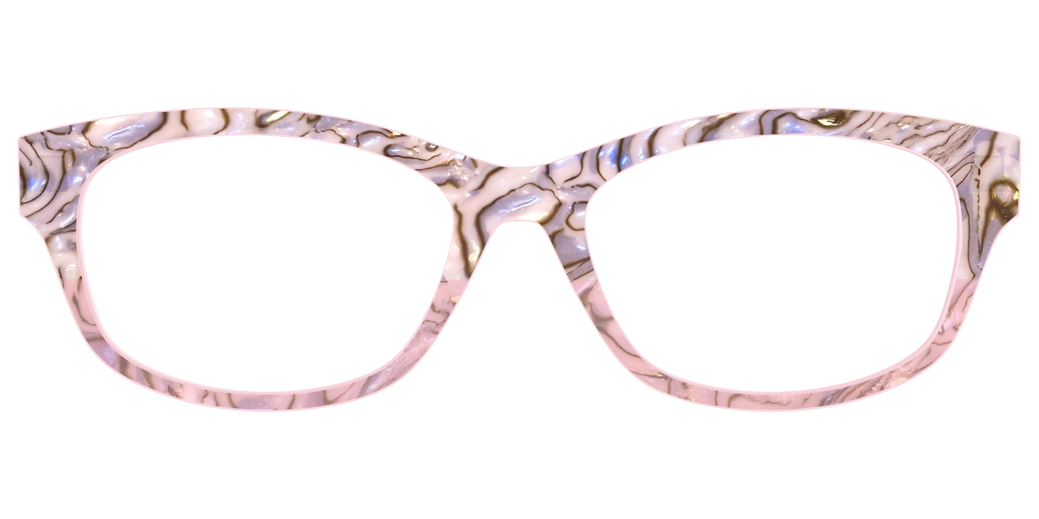 The Pink Conch Shell Pearl Crystal Split - Front Top Image - Pair Eyewear