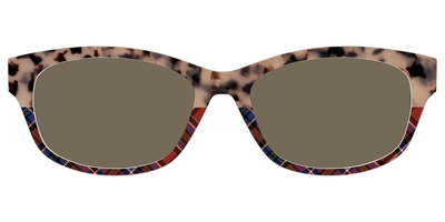 The Polarized Cookie Dough Tortoise & Plaid Split Sun Top - Front Top Thumbnail - Pair Eyewear