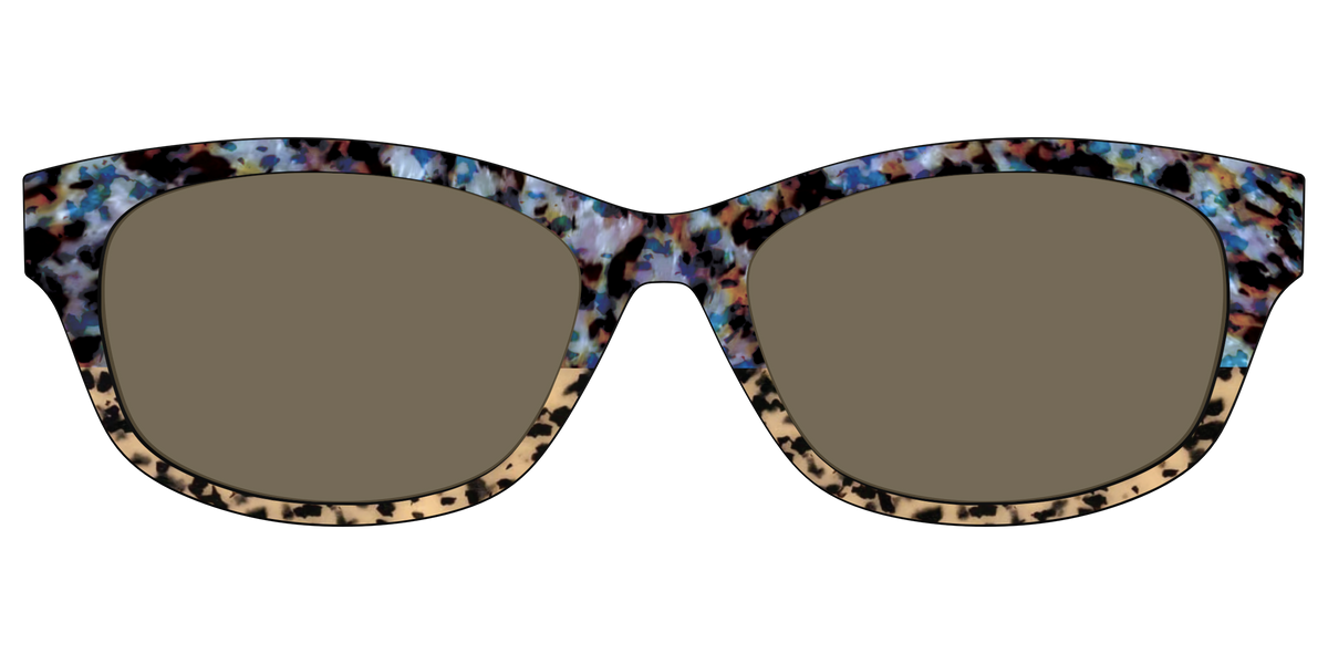 The Polarized Oasis Tortoise Split Sun Top - Front Top Image - Pair Eyewear