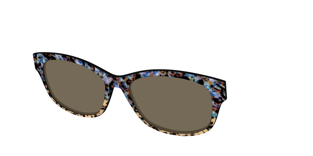 The Polarized Oasis Tortoise Split Sun Top - Angle Top Image - Pair Eyewear