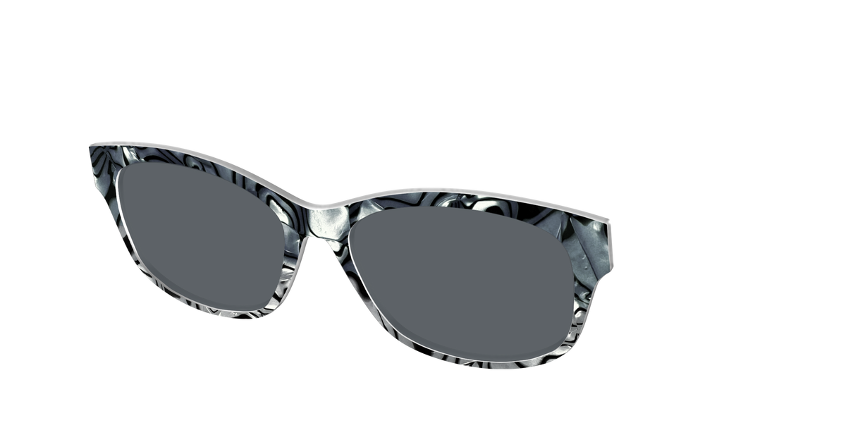 The Polarized Zebra Pearl Split Sun Top - Angle Top Image - Pair Eyewear