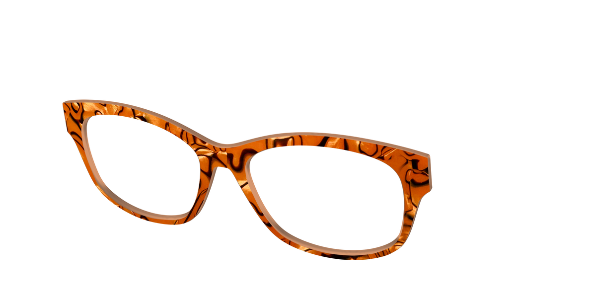 The Pumpkin Pearl Swirl - Angle Top Image - Pair Eyewear