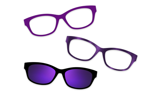 Purple Confetti Tortoise Gold Metal - Set - Pair Eyewear