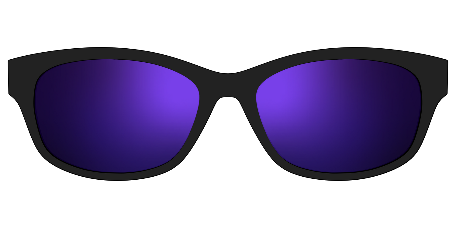 The Polarized Purple Reflective Sun Top - Front Top Image - Pair Eyewear