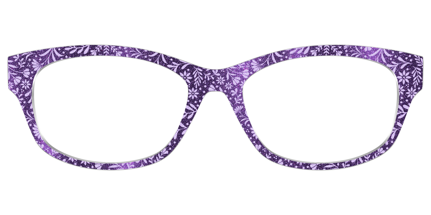 The Purple Shimmer Botanical - Front Top Image - Pair Eyewear