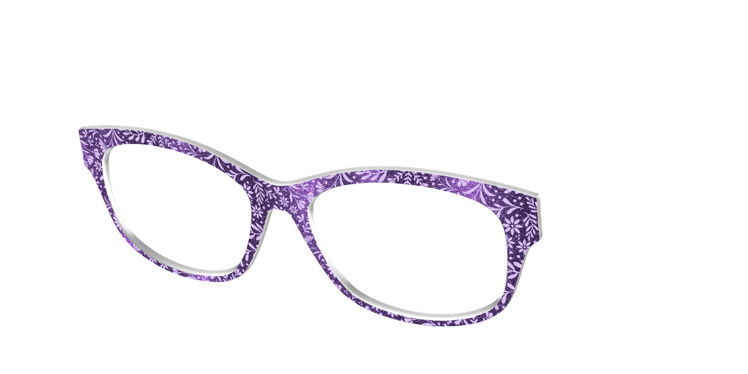 The Purple Shimmer Botanical - Angle Top Image - Pair Eyewear