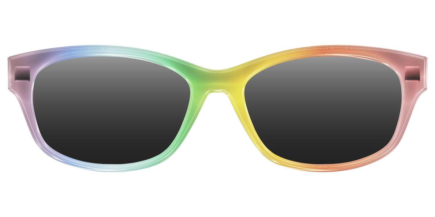The Polarized Rainbow Gradient Sun Top - Front Top Image - Pair Eyewear