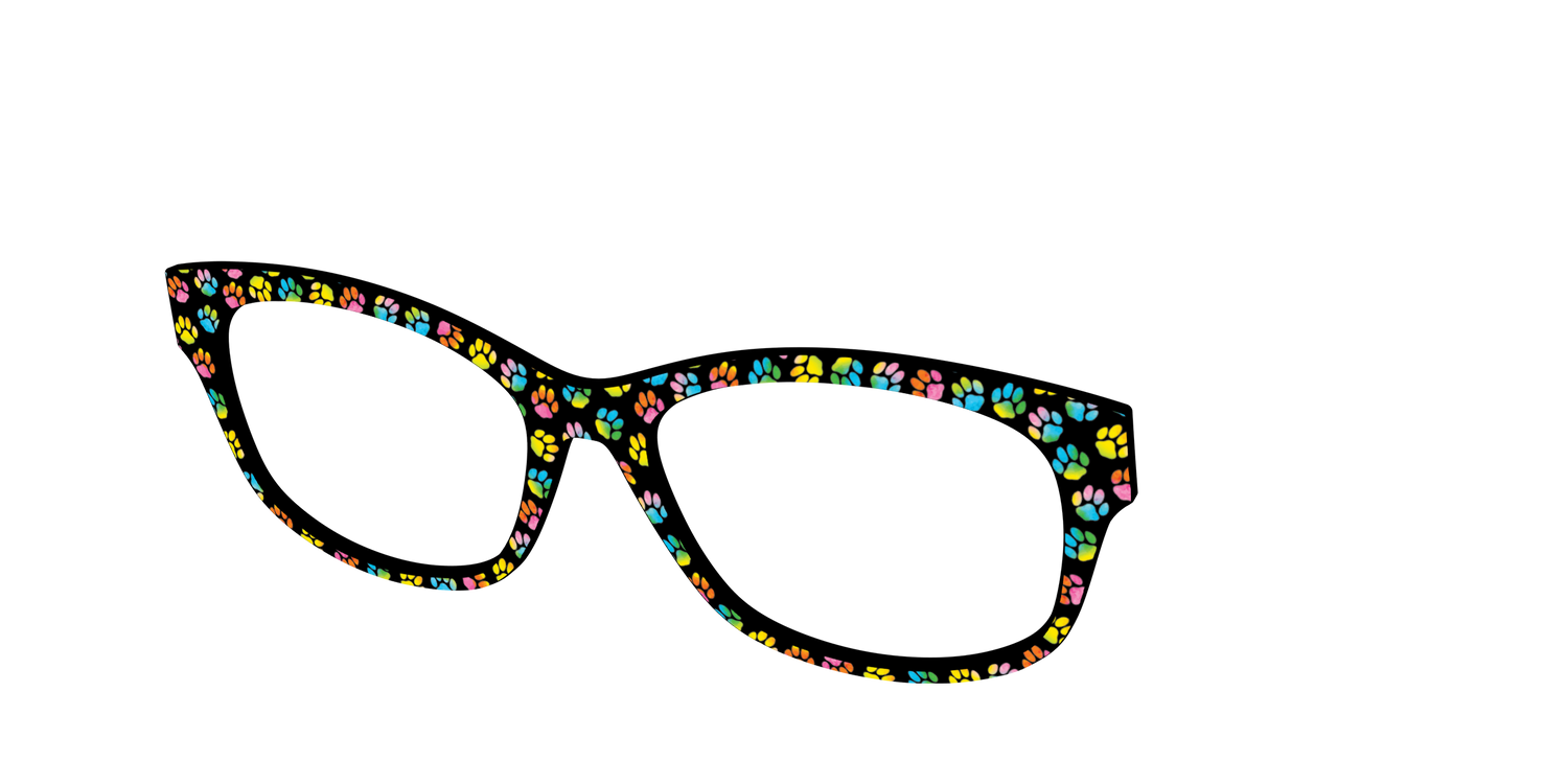 The Rainbow Paw Print - Angle Top Image - Pair Eyewear