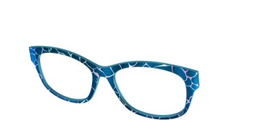 The Teal Shimmer Holographic Pool - Angle Top Thumbnail - Pair Eyewear