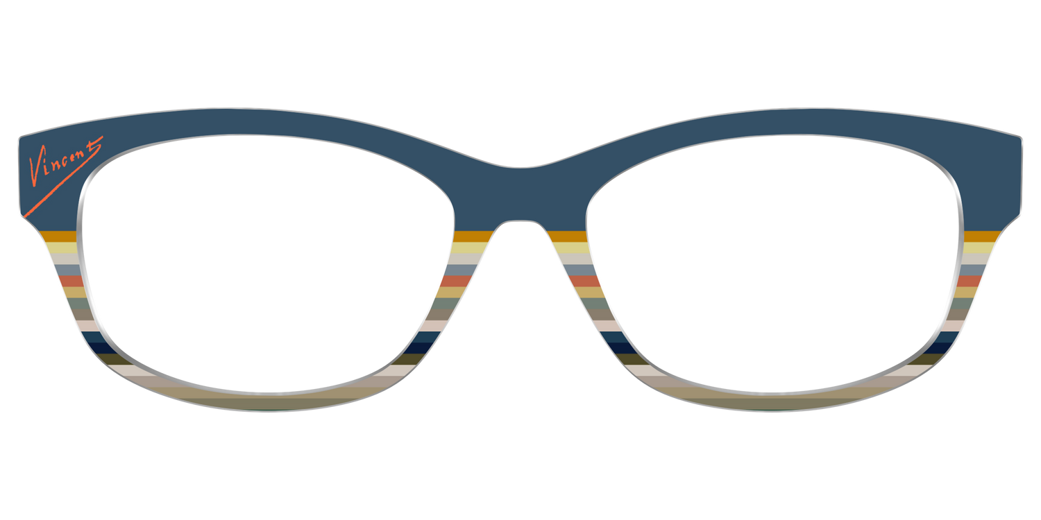 The Vincent Stripes - Front Top Image - Pair Eyewear