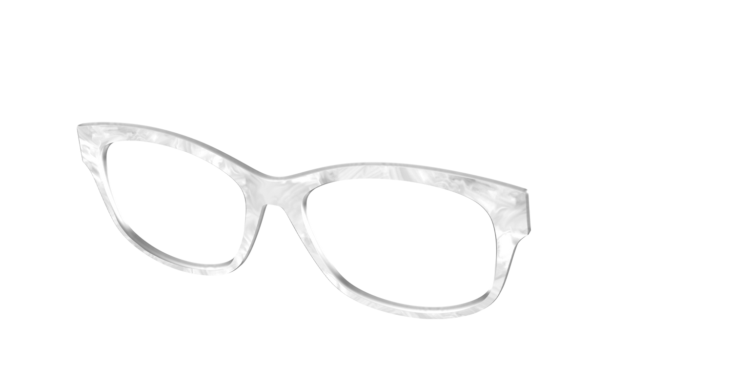 The White Pearlescent - Angle Top Image - Pair Eyewear