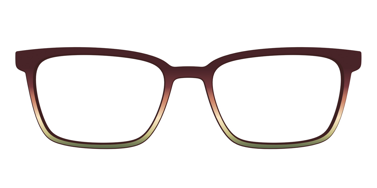 The Acorn to Moss Gradient - Front Top Image - Pair Eyewear