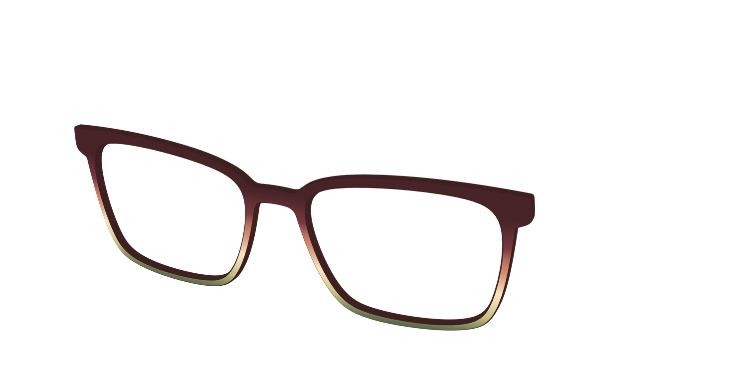 The Acorn to Moss Gradient - Angle Top Image - Pair Eyewear