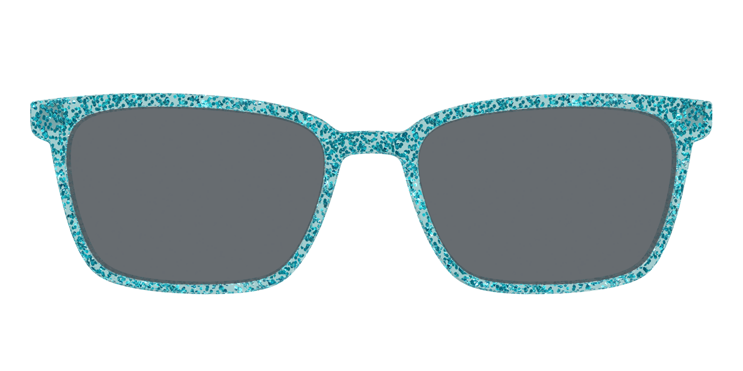 The Polarized Aquamarine Sparkle Sun Top - Front Top Image - Pair Eyewear
