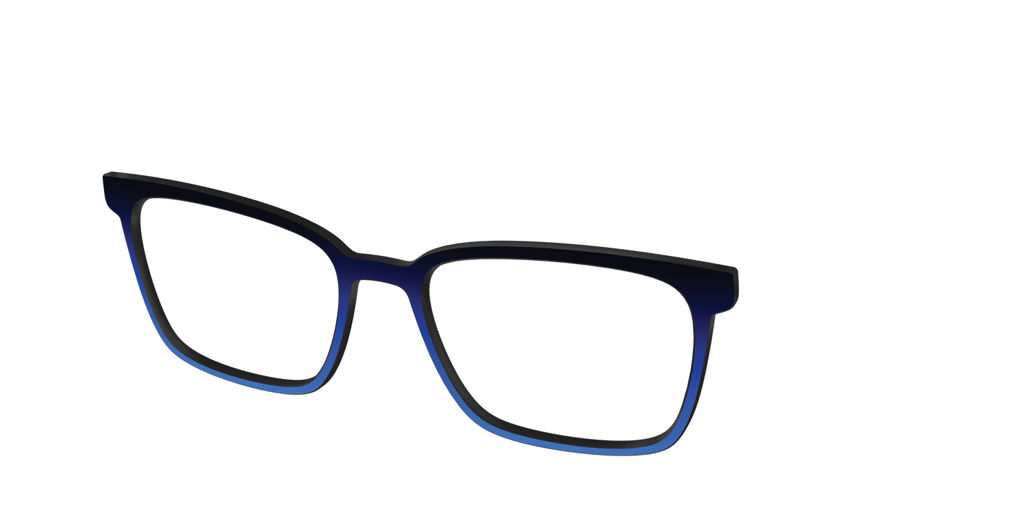 The Black to Blueberry Gradient - Angle Top Image - Pair Eyewear
